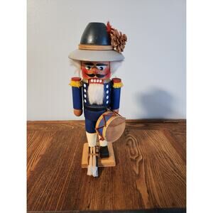 Steinbach Vintage Wooden Nutcracker Drummer Boy 11"T w/drum sticks